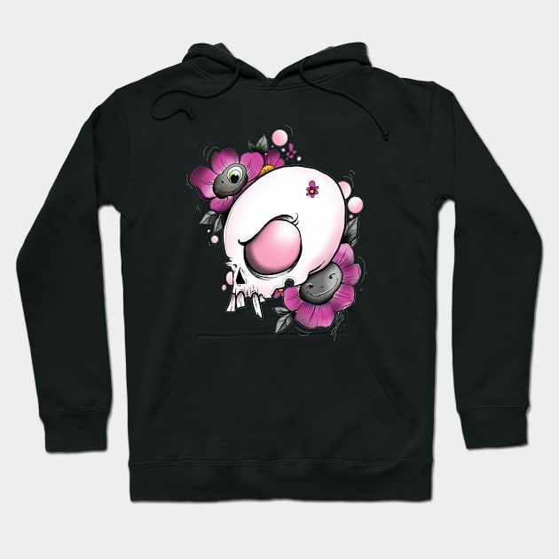 rose quartz skull Hoodie by Sing-Toe-Wrote 